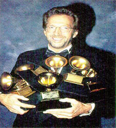 Clapton with his Grammys