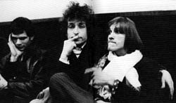 (L to R) Al Kooper, Bob Dylan, & Doug Sahm in 1965